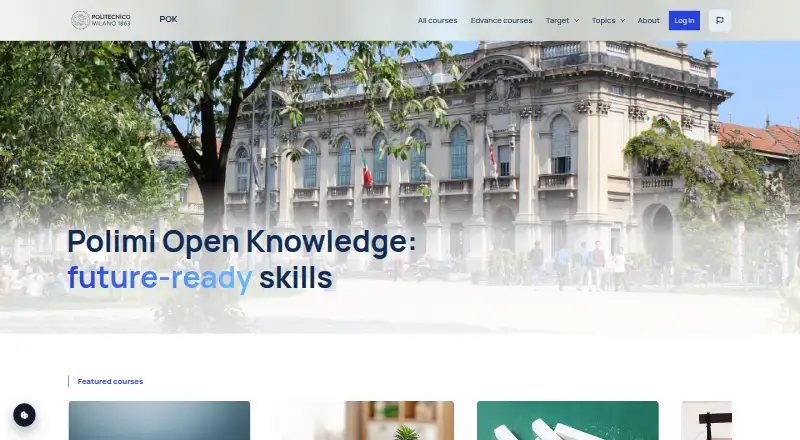 The Polimi Open Knowledge homepage