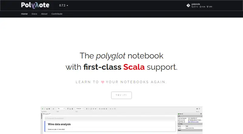 The Polynote homepage