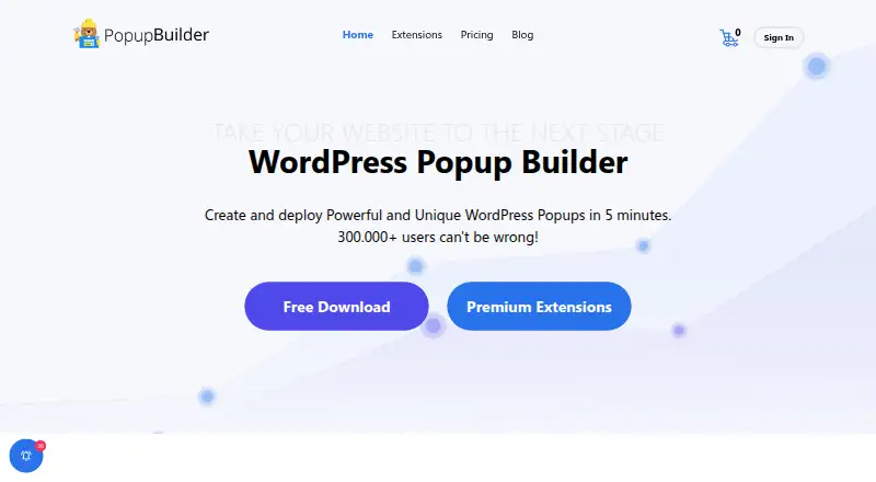 The Popup Builder homepage
