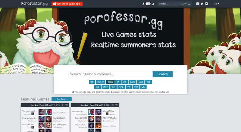 The Porofessor homepage