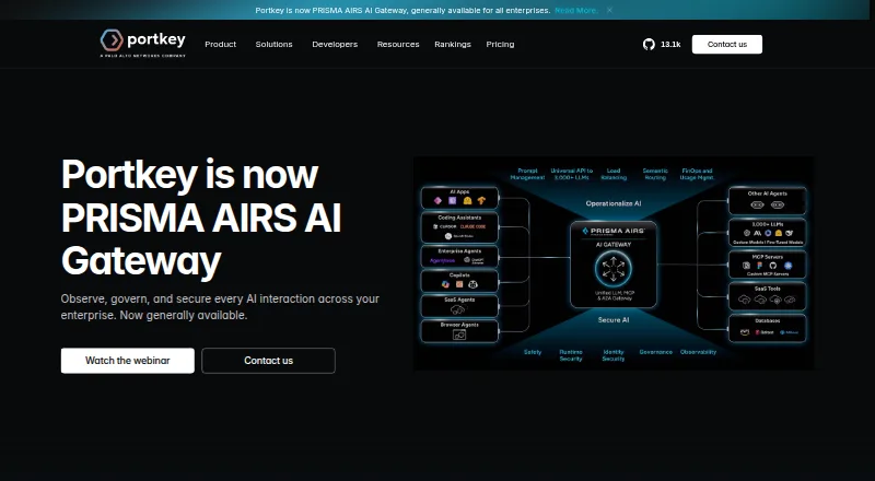 The Portkey homepage
