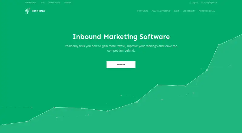The Positionly homepage