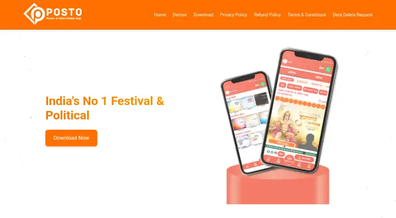 The Posto homepage