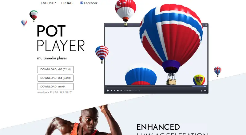 The PotPlayer homepage