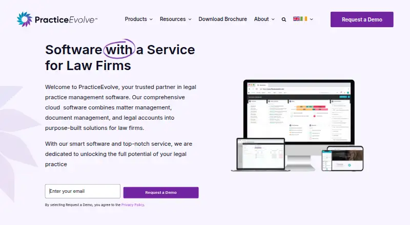 The PracticeEvolve homepage