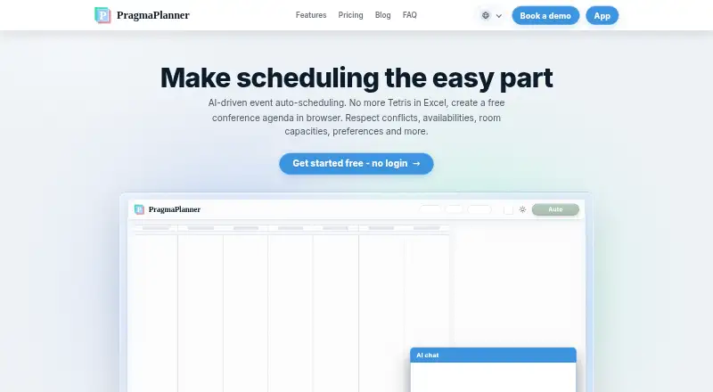 The PragmaPlanner homepage