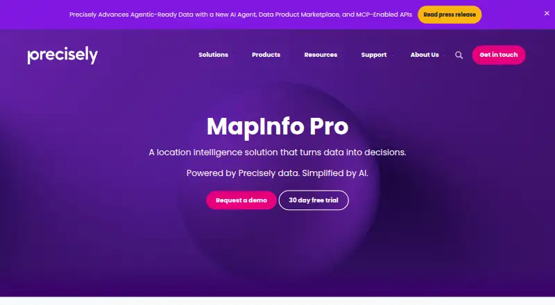 The MapInfo Pro homepage