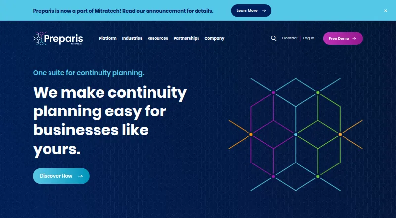 The Preparis homepage
