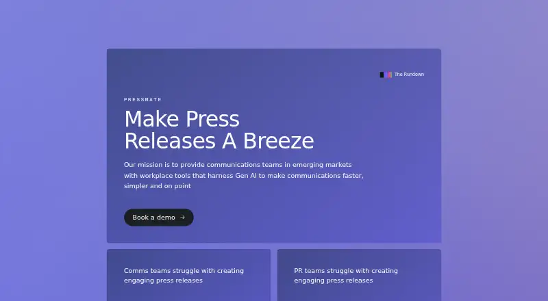 The Pressmate homepage