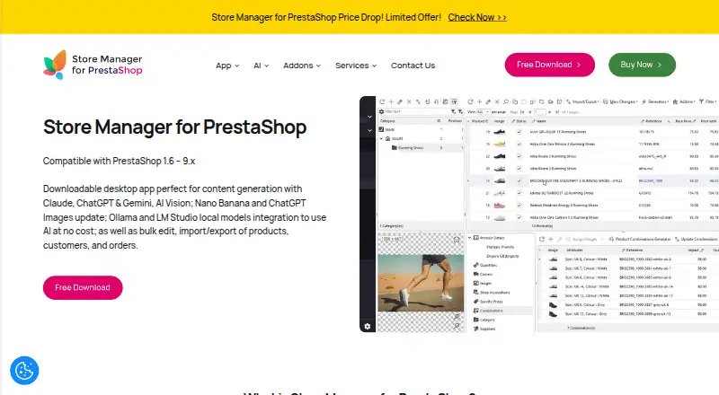 The Store Manager for PrestaShop homepage
