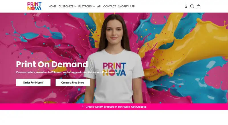 The Print Nova homepage