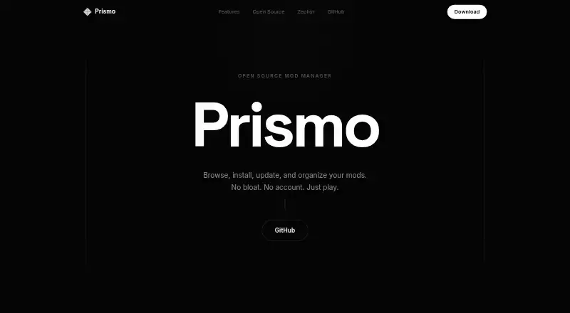 The Prismo homepage