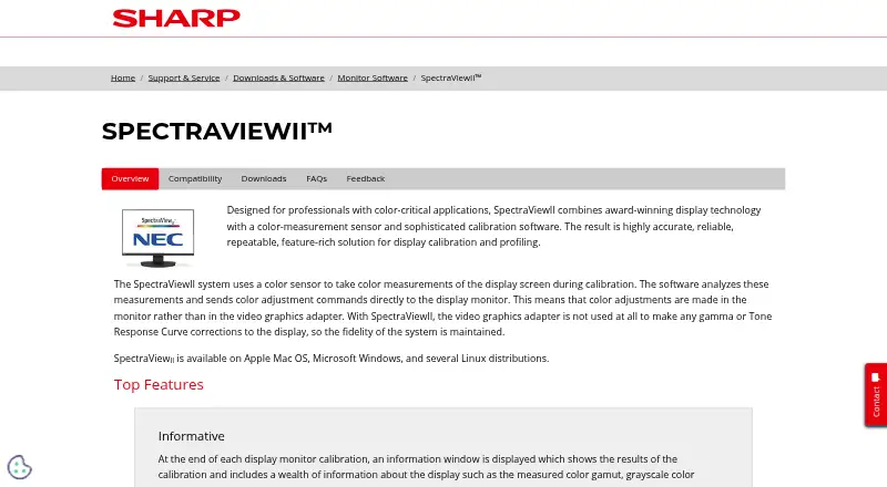 The NEC SpectraView II homepage