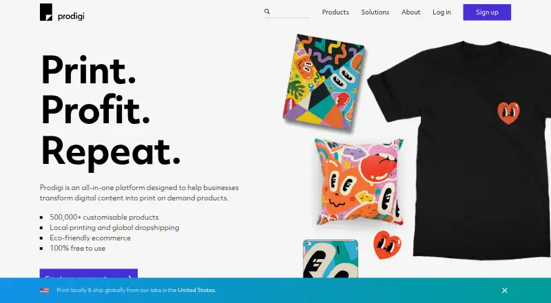 The Prodigi homepage