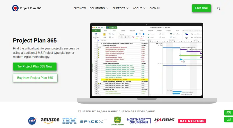 The Project Plan 365 homepage