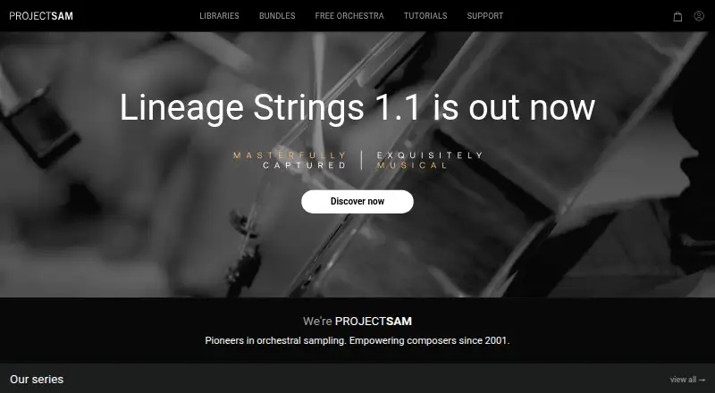 The ProjectSAM homepage