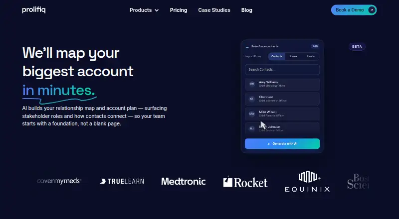 The Prolifiq CRUSH homepage