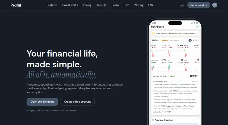 The Promi homepage