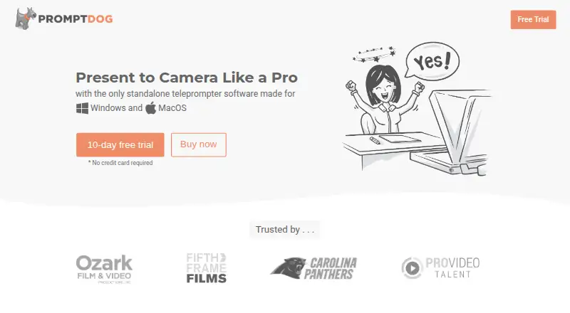 The PromptDog homepage