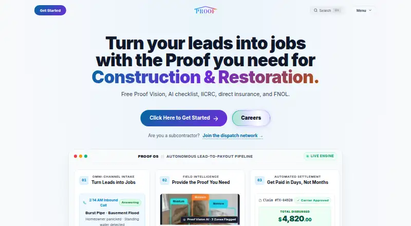 The Proof Restoration OS homepage
