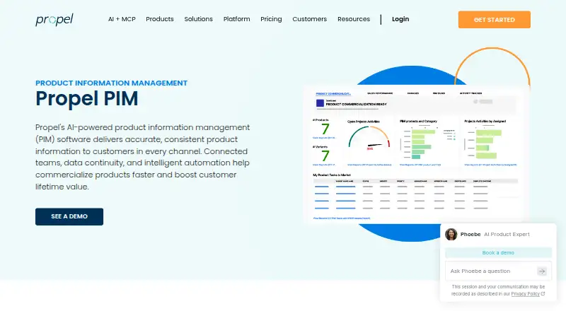 The Propel PIM homepage
