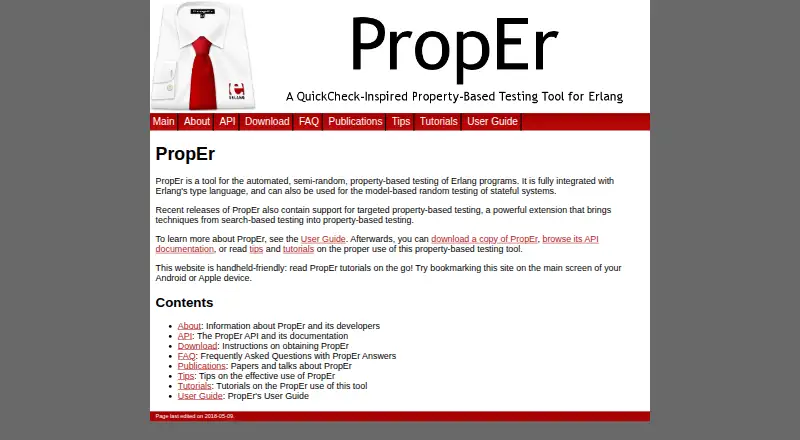 The PropEr homepage