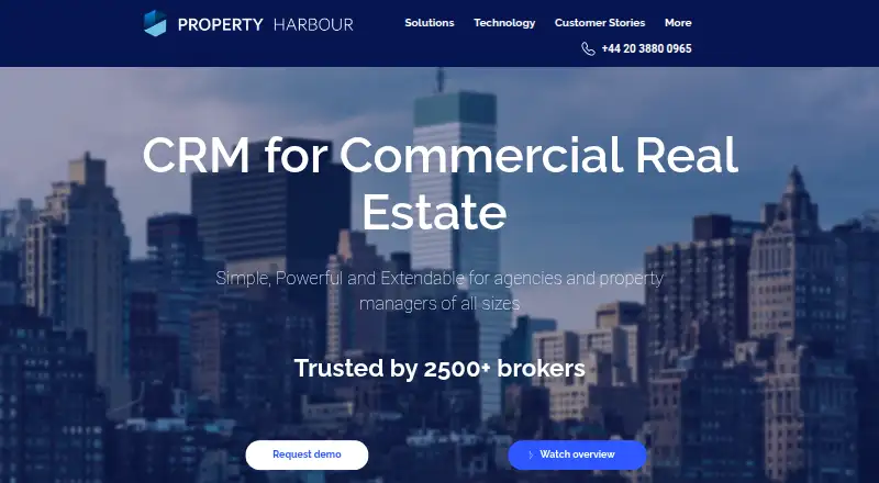 The Property Harbour CRE Platform homepage