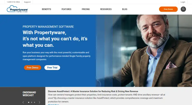 The Propertyware homepage
