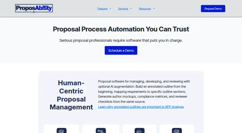 The Proposability homepage