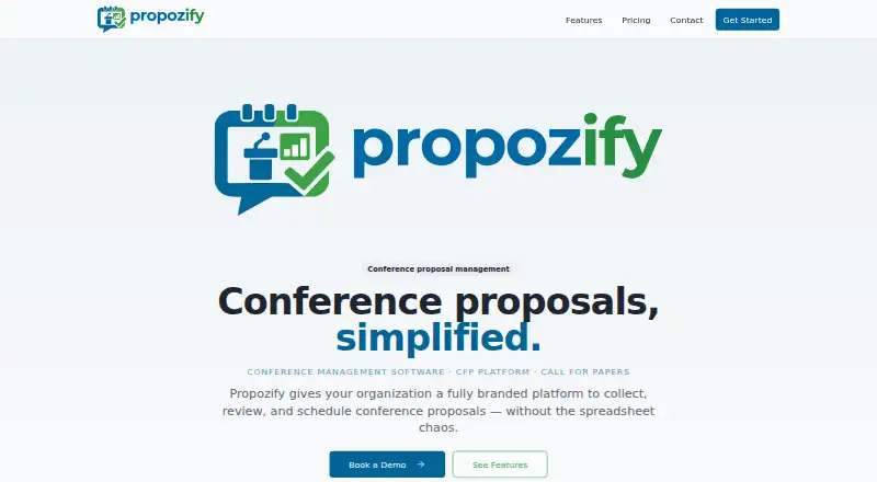 The Propozify homepage