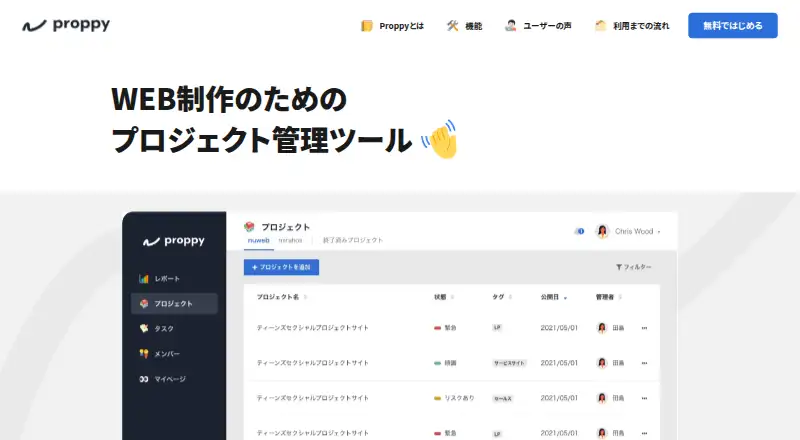 The Proppy homepage