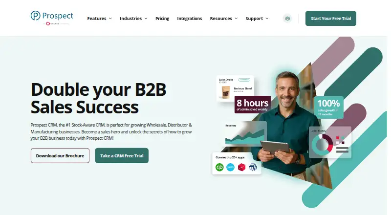 The Prospect CRM homepage