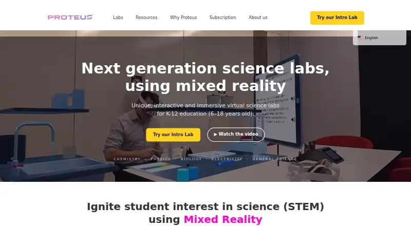 The Proteus Labs homepage