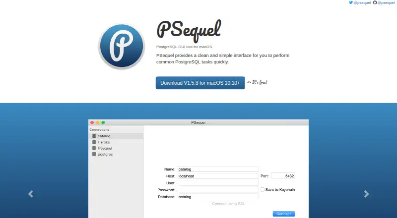 The PSequel homepage