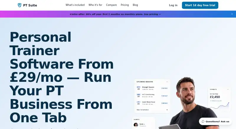 The PT Suite homepage