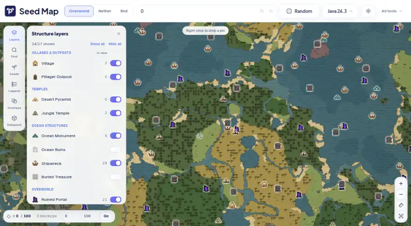 The Pugtools Seed Map homepage