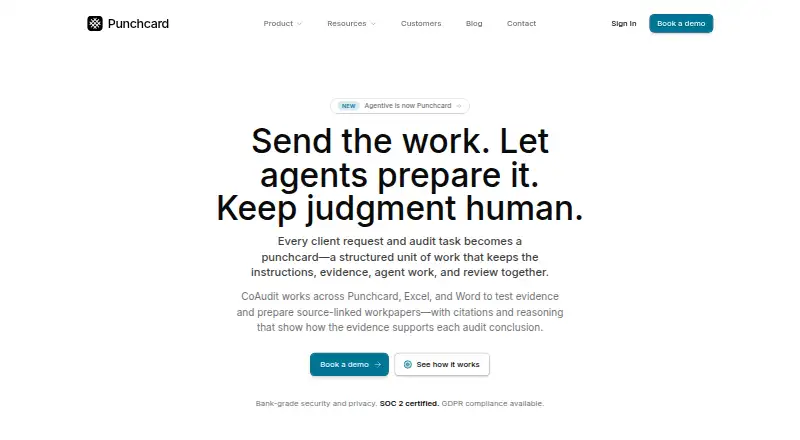 The Punchcard homepage