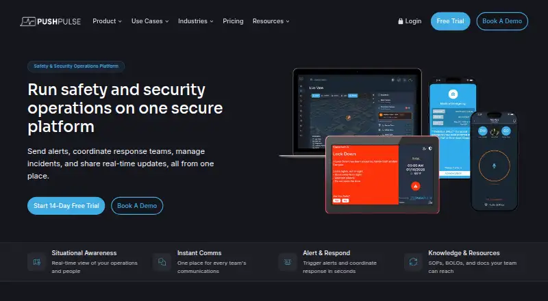 The PushPulse homepage