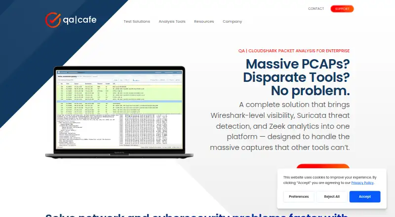 The CloudShark homepage