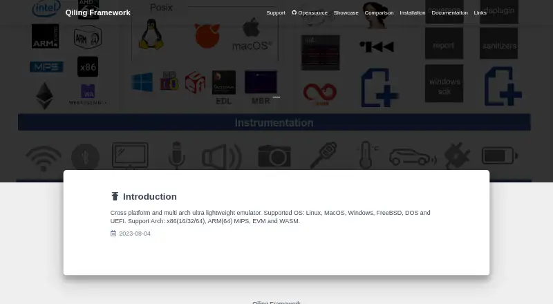 The Qiling Framework homepage