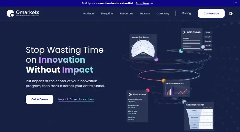 The Qmarkets homepage