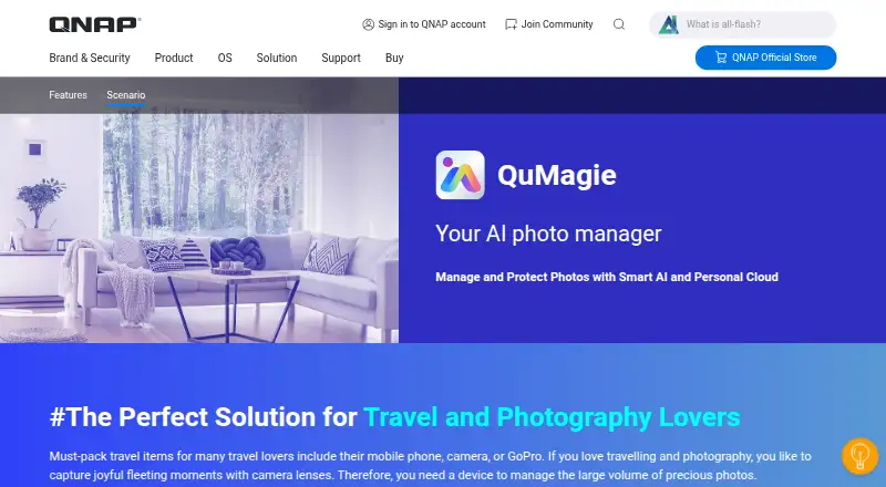 The QuMagie homepage