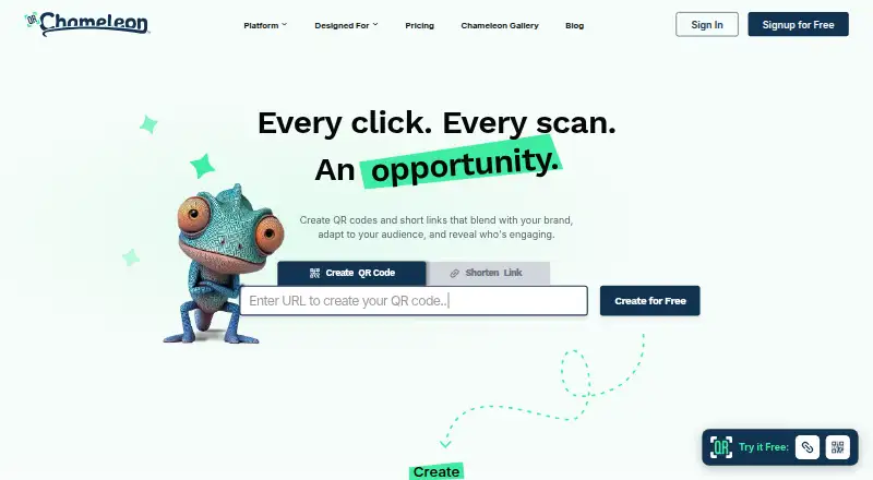 The QR Chameleon homepage