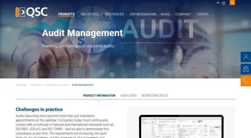 The QSC QS1 homepage