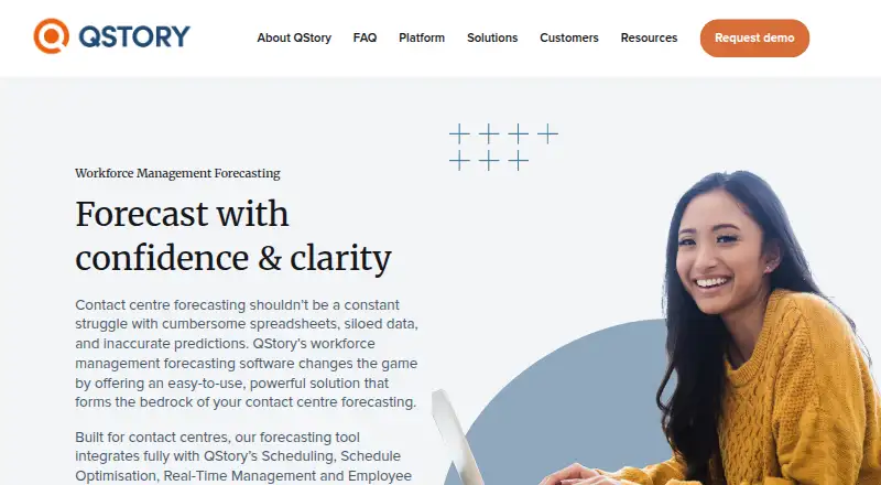 The QStory Workforce Management homepage
