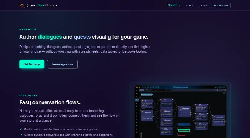 The Narratyr homepage