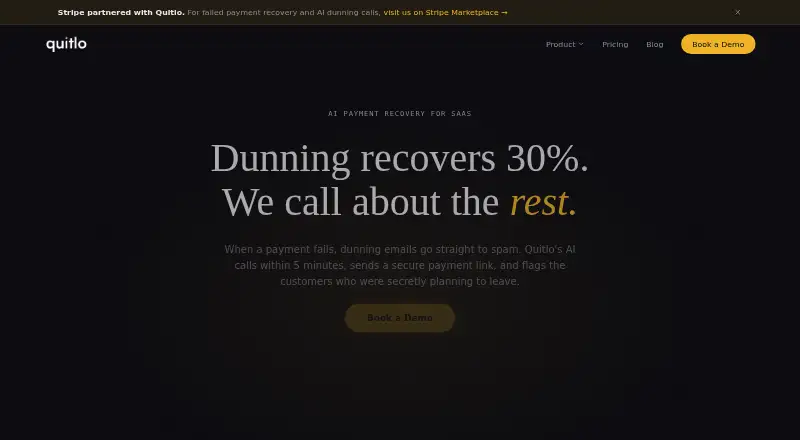 The Quitlo homepage