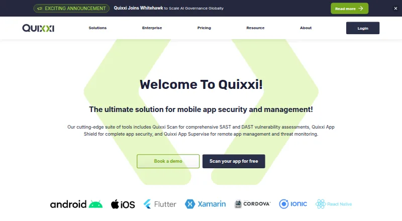The Quixxi Scan homepage