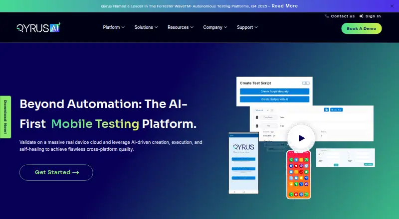 The Qyrus homepage