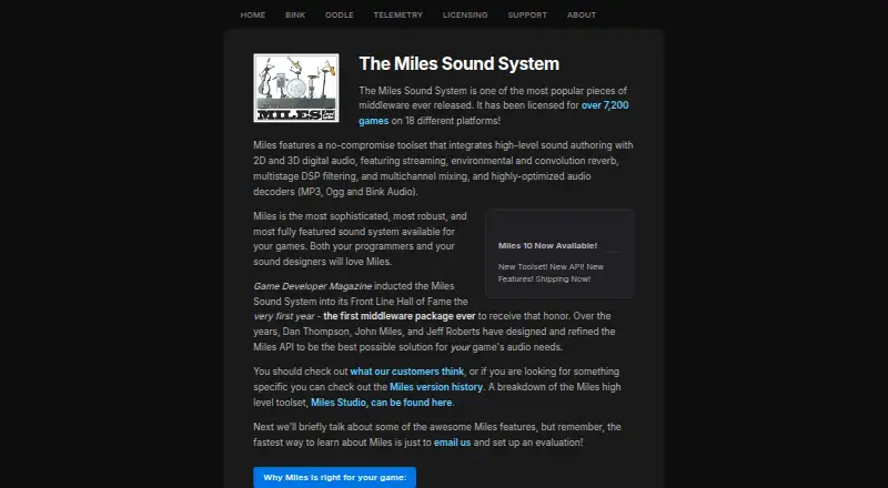 The Miles Sound System homepage